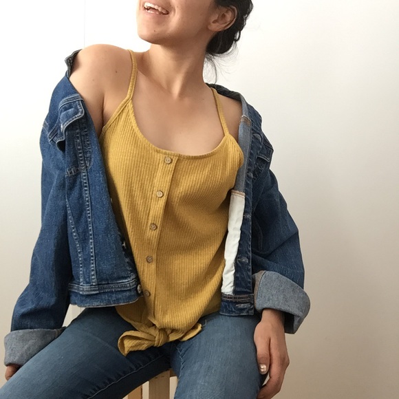 ❗️Two Left❗️NWT Mustard Tank Top - Picture 2 of 5